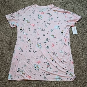 Joyspun Ladies Pink Sky 2X - 3X Plus Size PJ Sleepshirt Shirt Top